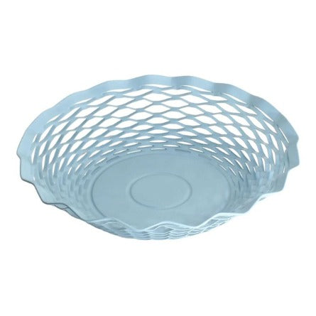 Corbeille à pain ovale grand modèle bleu pastel - Roger Orfèvre, fabriquée en France