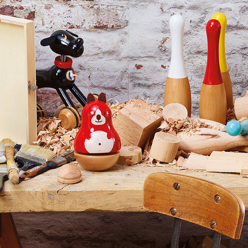 Boîte à musique en bois Boizoos, Lucien le chien - Vilac, fabriqué en France
