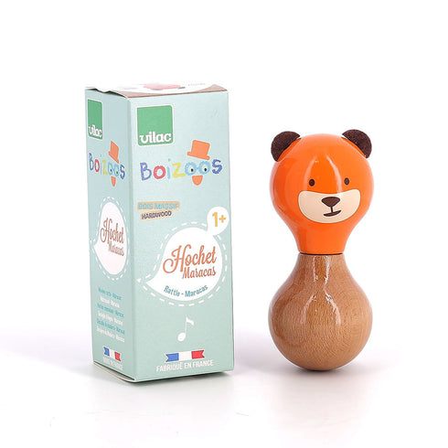 Hochet en bois Boizoos, Marcel l'ours - Vilac, fabriqué en France