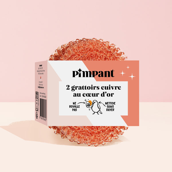 Lot de 2 Grattoirs en Cuivre – Pimpant (Anti-Rayures)