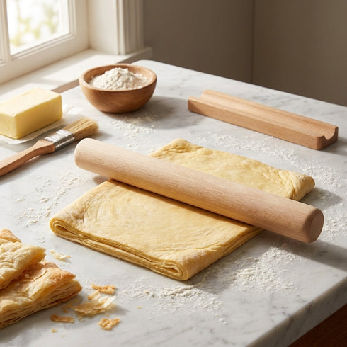 Rouleau à pâtisserie professionnel en situation