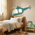Lampe suspension enfant HELICOPTERE TURQUOISE en situation