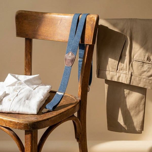 Bretelles Larges Bleu "Denim" en situation
