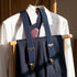 Bretelles Larges Bleu Marine & Pourpre "Garonne" en situation