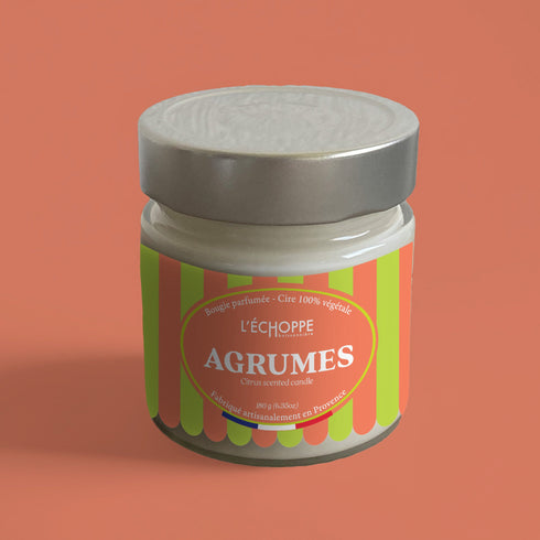 Bougie parfumée Agrumes - L'Échoppe Buissonnière