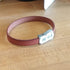Bracelet en cuir rose passé, atelier Cristalizade