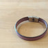 Bracelet en cuir violine, atelier Cristalizade