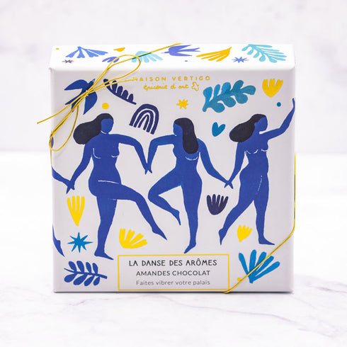 Boîte La Danse des arômes illustrée par Aurélia Fronty : la ronde des danseuses bleues