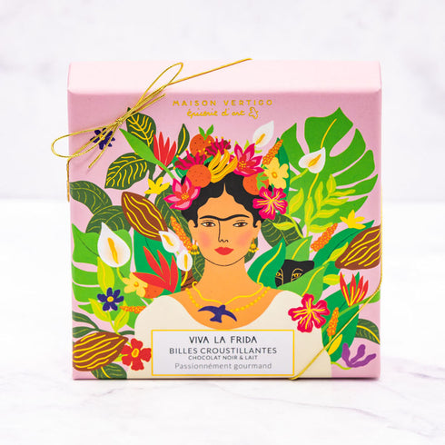 Boîte Viva la Frida illustrée par Lemon Fee : le portrait fleuri inspiré de Frida Kahlo