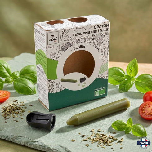Crayon d'Assaisonnement Basilic (avec Taille-Crayon) - J'achète français - Ocni