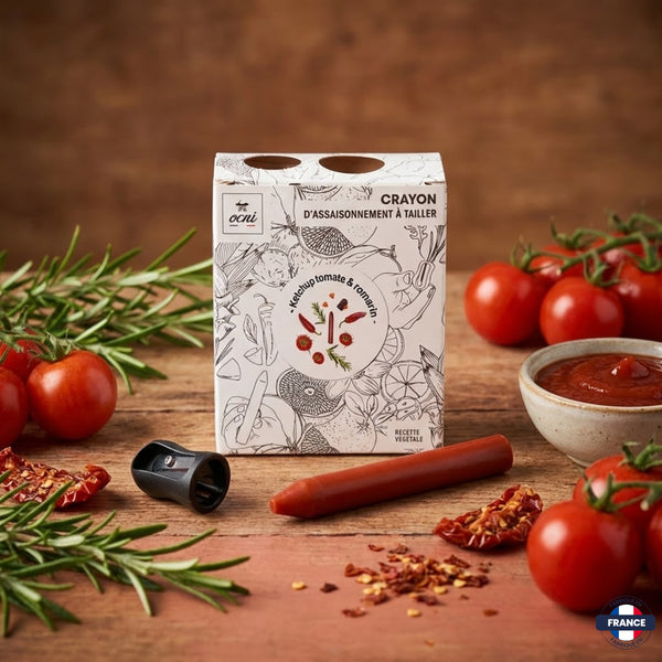 Crayon d'Assaisonnement Ketchup Tomate & Romarin (avec Taille-Crayon) - J'achète français - Ocni