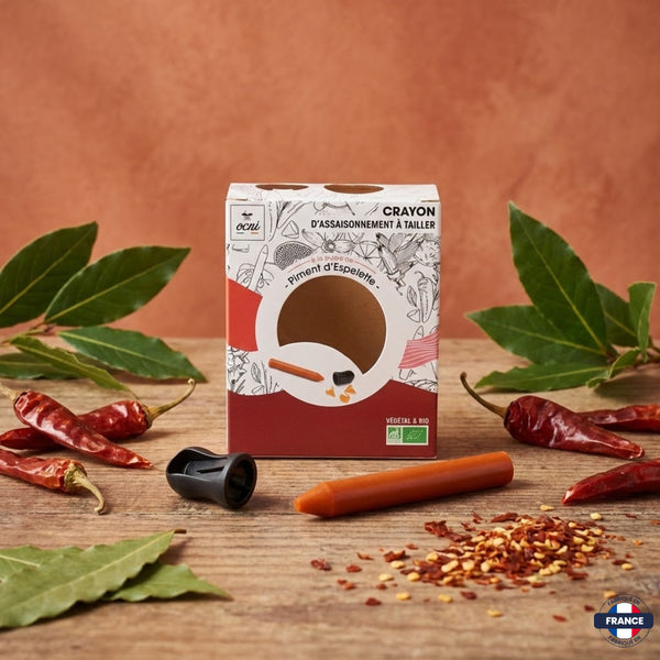 Crayon d'Assaisonnement Piment d'Espelette (avec Taille-Crayon) - J'achète français - Ocni