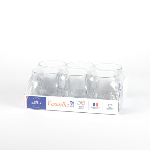 Lot de 6 Mugs Versailles 26cl – Duralex (Élégance Baroque) - J'achète français - Duralex