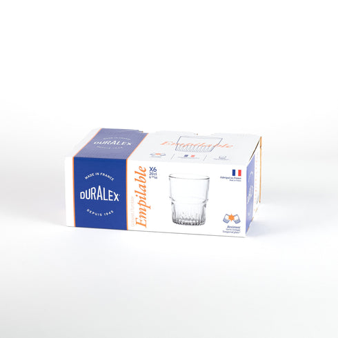 Lot de 6 Verres Empilables 20cl – Duralex (Gain de Place) - J'achète français - Duralex