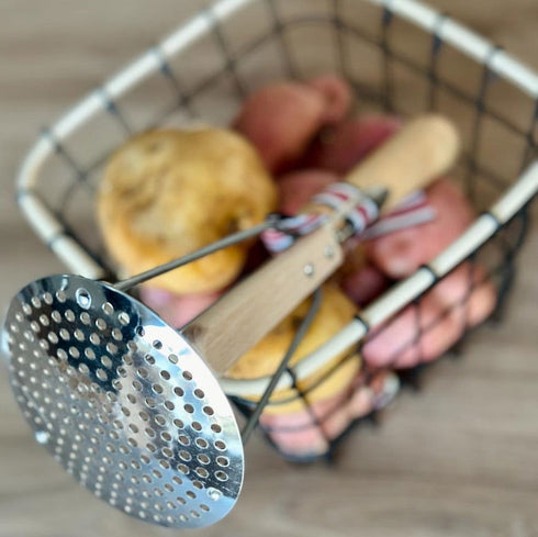 Ensemble presse purée / éplucheur hêtre - J'achète français