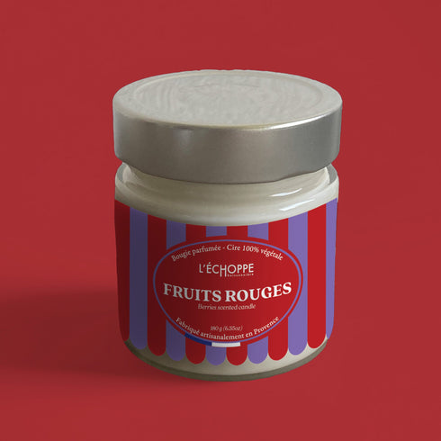 Bougie parfumée Fruits rouges - L'Échoppe Buissonnière