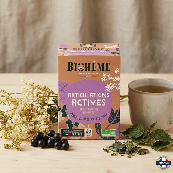 Infusion Articulations Actives Bio – Biohème (20 sachets) - J'achète français - Biohême