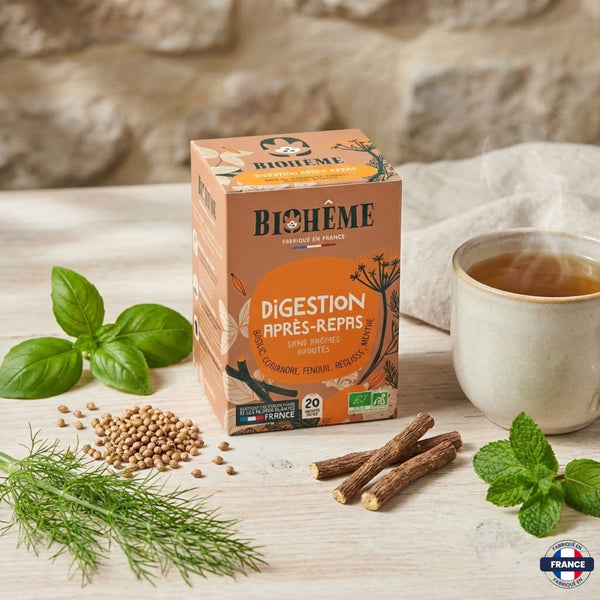 Infusion Digestion Après-Repas Bio – Biohème (20 sachets) - J'achète français - Biohême