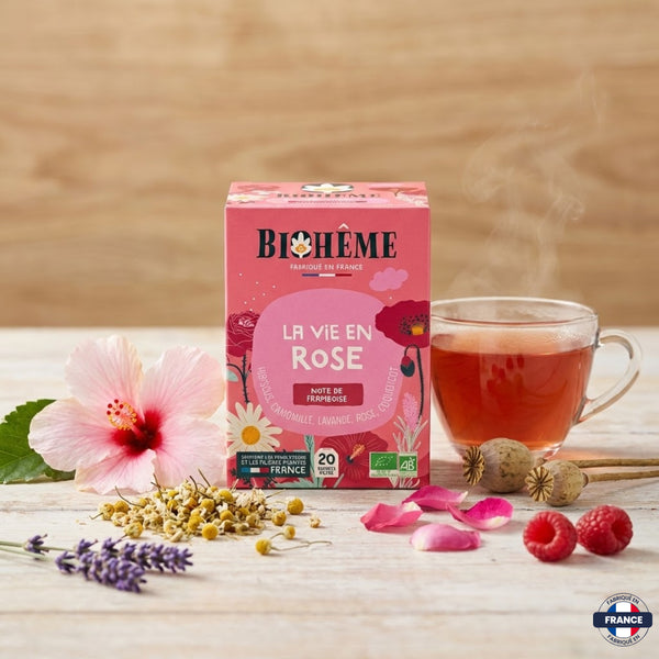 Infusion La Vie en Rose Bio – Biohème (20 sachets) - J'achète français - Biohême
