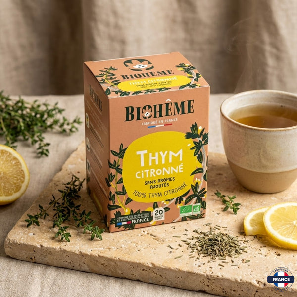 Infusion Thym Citronné Bio – Biohème (20 sachets) - J'achète français - Biohême