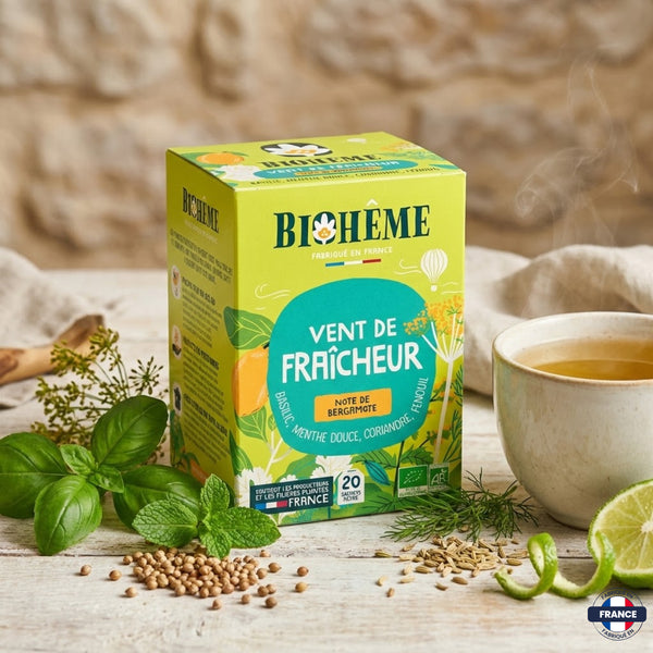 Infusion Vent de Fraîcheur Bio – Biohème (20 sachets) - J'achète français - Biohême