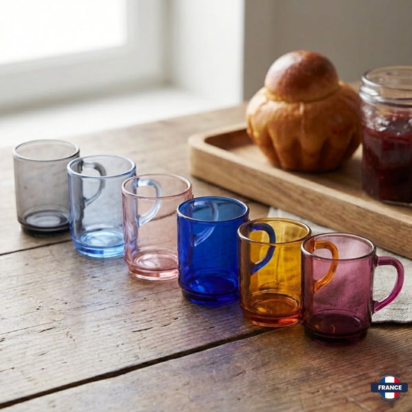 Lot de 6 Mugs Versailles 26cl – Panaché 6 Couleurs – Duralex - J'achète français - Duralex