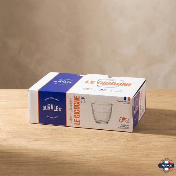 Lot de 6 Verres Gigogne 22cl – Duralex (L'Original) - J'achète français - Duralex