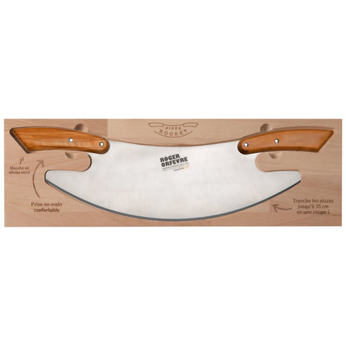 Pizza Rocket manche olivier + coffret bois - J'achète français