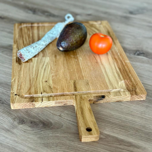Planche à découper chêne avec poignée - J'achète français