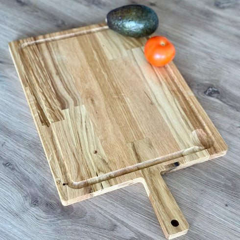 Planche à découper chêne avec poignée - J'achète français