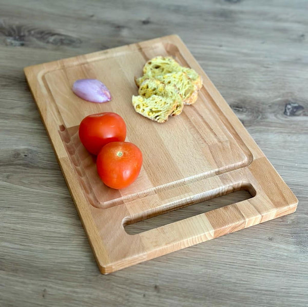Planche à découper hêtre avec poignée - J'achète français