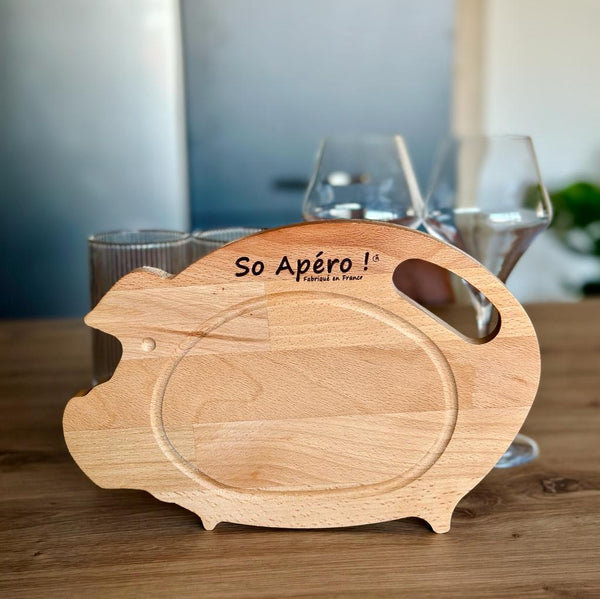 Planche en hêtre forme cochon - J'achète français