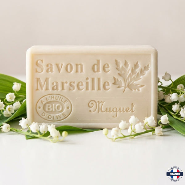 Savon de Marseille Artisanal Muguet – Huile d’Olive BIO – 125g - J'achète français - DAMPA1975