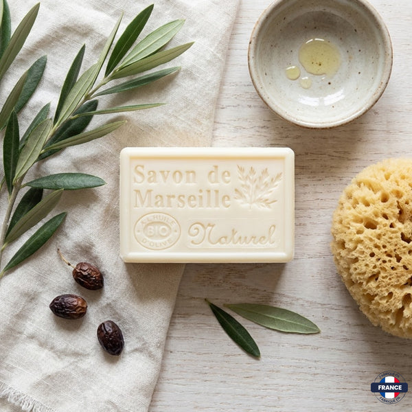 Savon de Marseille Artisanal Naturel – Huile d’Olive BIO – 125g - J'achète français - DAMPA1975
