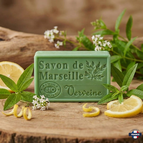 Savon de Marseille Artisanal Verveine – Huile d’Olive BIO – 125g - J'achète français - DAMPA1975