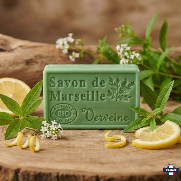 Savon de Marseille Artisanal Verveine – Huile d’Olive BIO – 125g - J'achète français - DAMPA1975