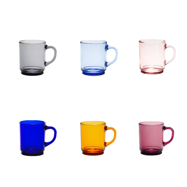 Lot de 6 Mugs Versailles 26cl – Panaché 6 Couleurs – Duralex