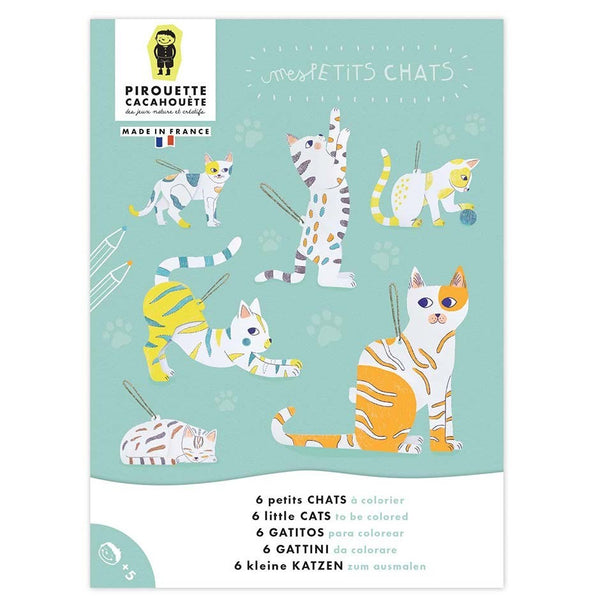 Pochette de l'atelier Petits chats à colorier Pirouette Cacahouète