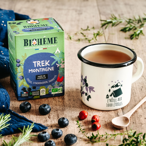 Infusion Trek montagne Biohême - Cassis - bio fabriquée en France