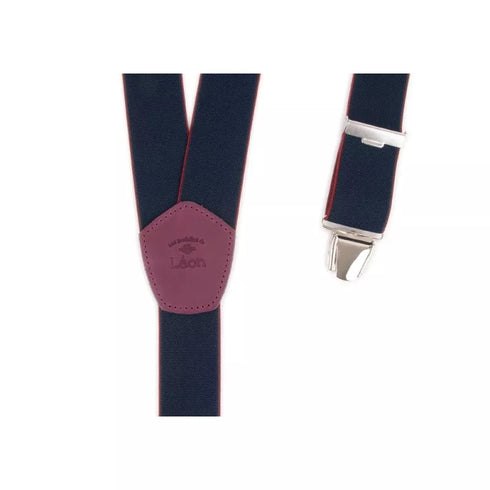 Bretelles Larges Bleu Marine & Pourpre "Garonne"