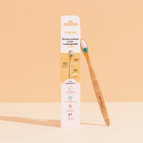 Brosse à Dents à Tête Rechargeable – Pimpant (Bois de Charme) - J'achète français - PIMPANT