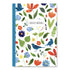 Cahier de jardinage Pascale Éditions, couverture fleurs et oiseaux bleus