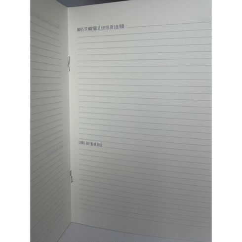 Cahier de lecture Pascale Éditions ouvert sur ses pages intérieures