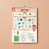 Page d'avril du calendrier des fruits et légumes de saison Botaki