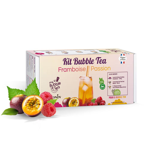 Coffret thé aux perles Framboise passion My Bubble Tea et Monin