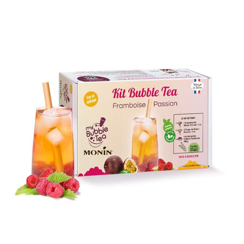 Coffret Framboise passion My Bubble Tea et sa boisson aux perles