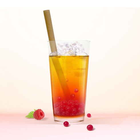 Thé aux perles framboise passion préparé avec le coffret My Bubble Tea