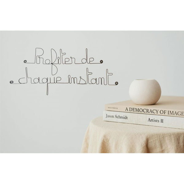 Profiter de chaque instant en fil de fer - Bijoux de Mur