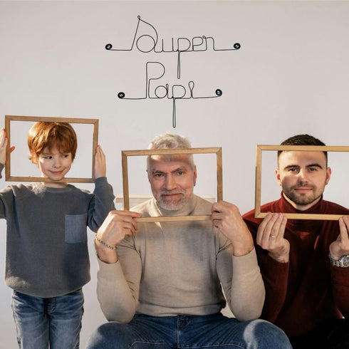 Super Papi en fil de fer - Bijoux de Mur