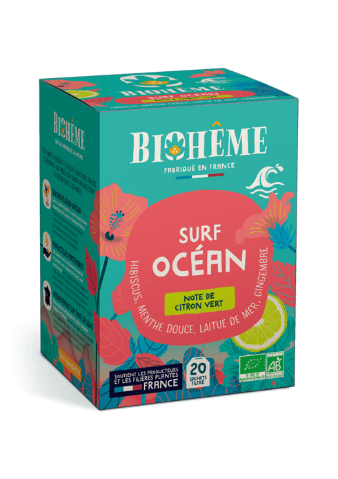 Infusion Surf Océan Bio – Biohème (20 sachets) – Meilleur Produit Bio 2023 - J'achète français - Biohême